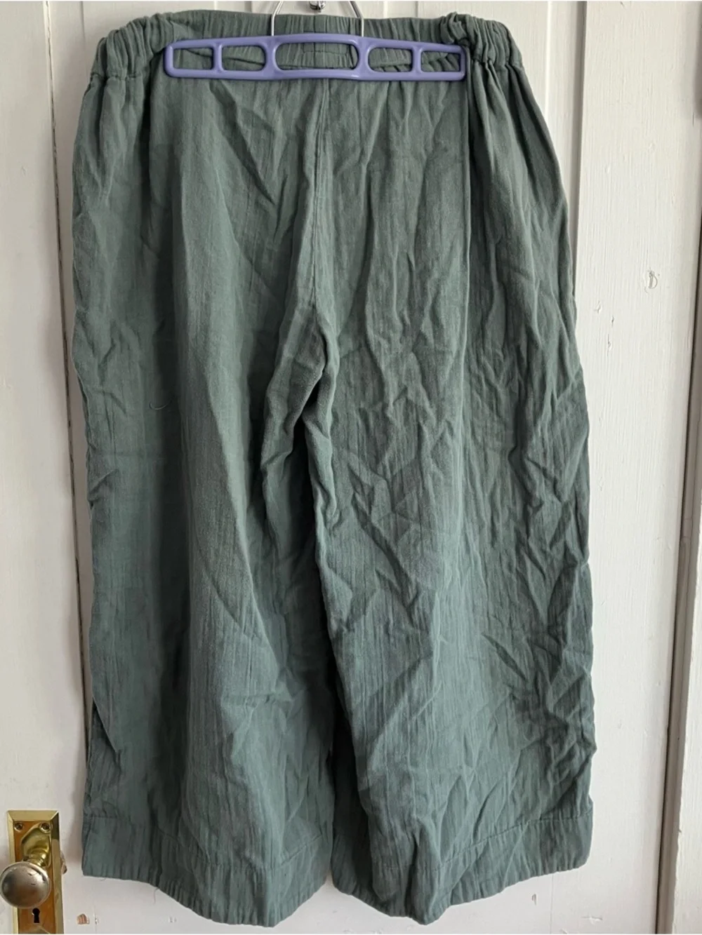 Pact Coastal Double Gauze Wide Leg Pants L - Picture 3 of 6